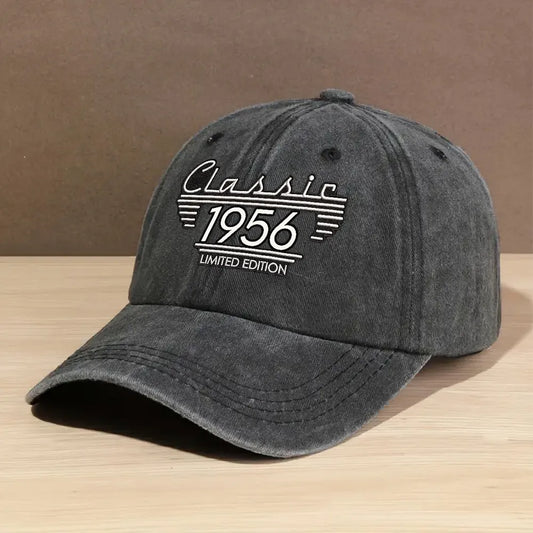 Personalized Washed Denim Baseball Cap, Custom Vintage Look Unique Gift for Dad or Friend