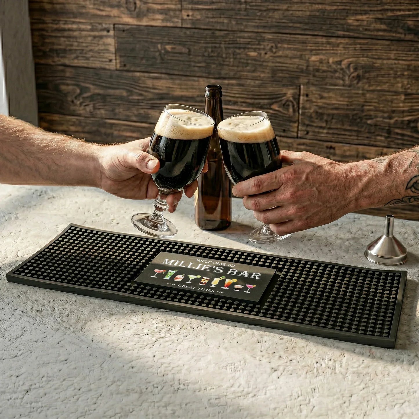 Personalized Vintage Home Bar Bartender Mat