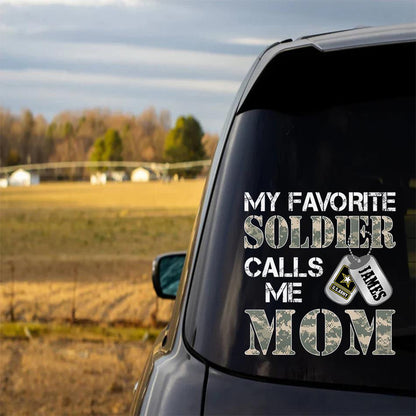 "My Favorite Soldier Calls Me…" Custom Car Decal - Military Family Proud Sticker