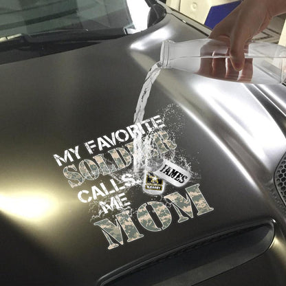 "My Favorite Soldier Calls Me…" Custom Car Decal - Military Family Proud Sticker