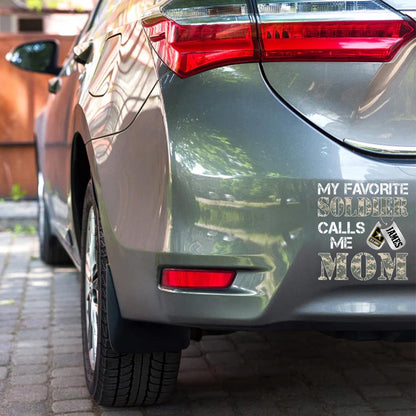 "My Favorite Soldier Calls Me…" Custom Car Decal - Military Family Proud Sticker