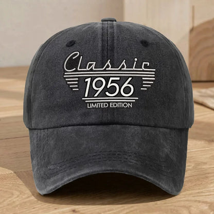 Personalized Washed Denim Baseball Cap, Custom Vintage Look Unique Gift for Dad or Friend