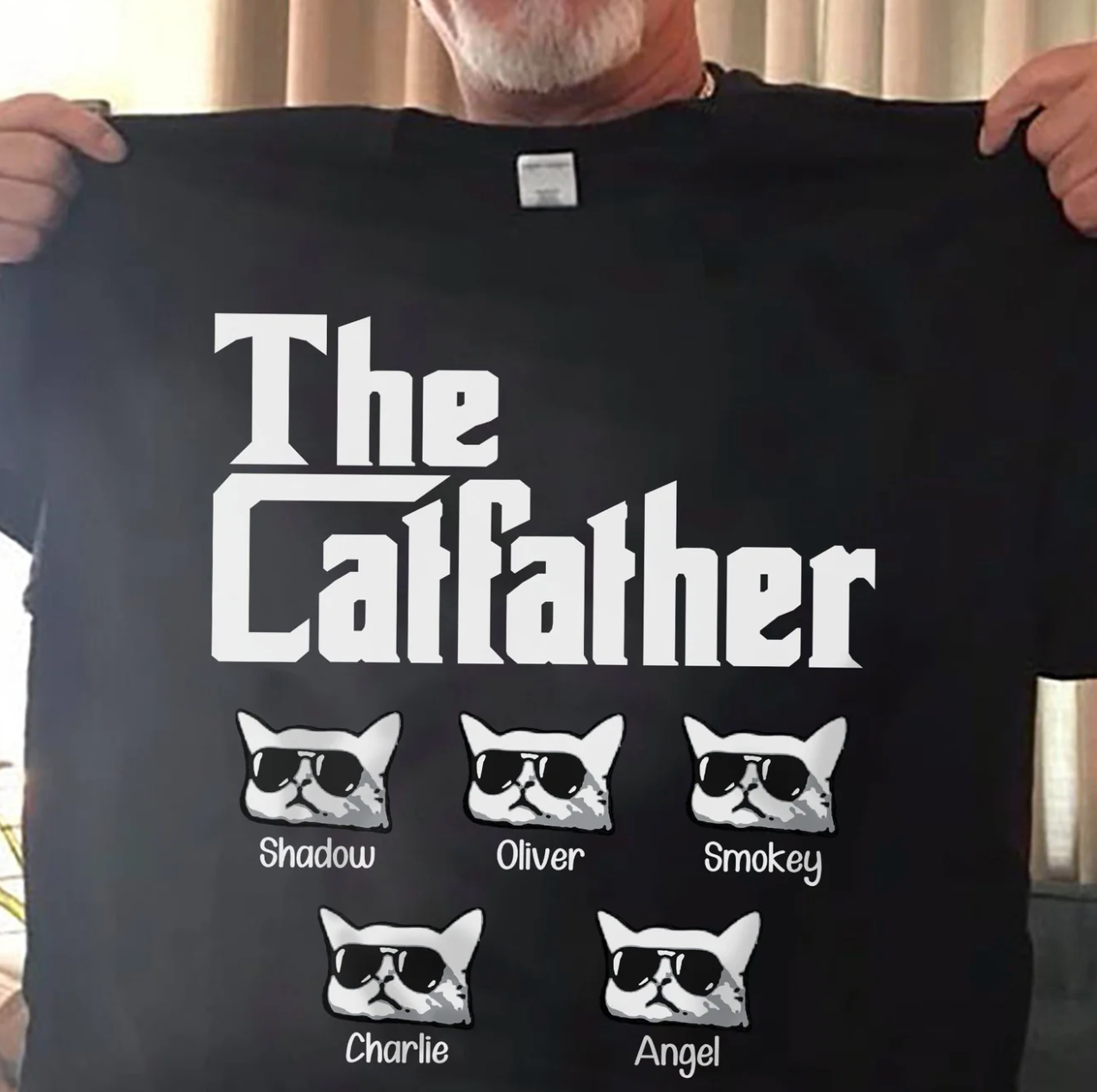 The Catfather – For Cat Dads – Personalized Gearment Shirt