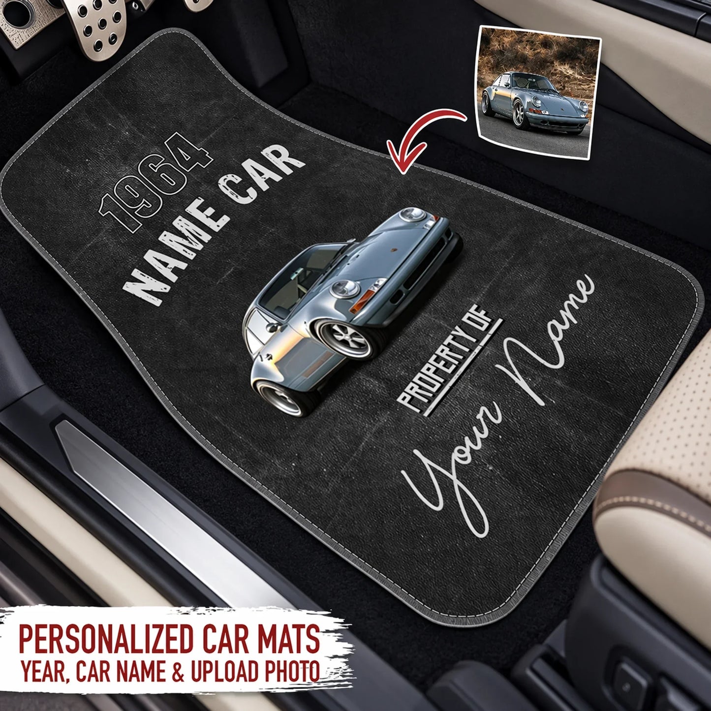 Custom Personalized Polyester Car Floor Gift 49