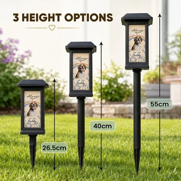 Personalized Pet Memorial Solar Garden Stake Light, Sunflower Dog Tribute, Unique Sympathy Gift for Pet Owners