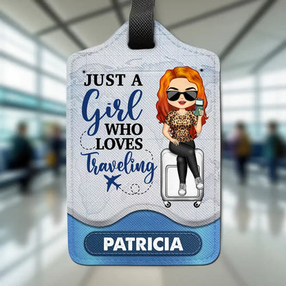 Custom Leather Luggage Tag - Perfect Gift for Travel Lovers, Personalized with Name