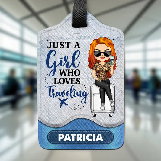 Custom Leather Luggage Tag - Perfect Gift for Travel Lovers, Personalized with Name