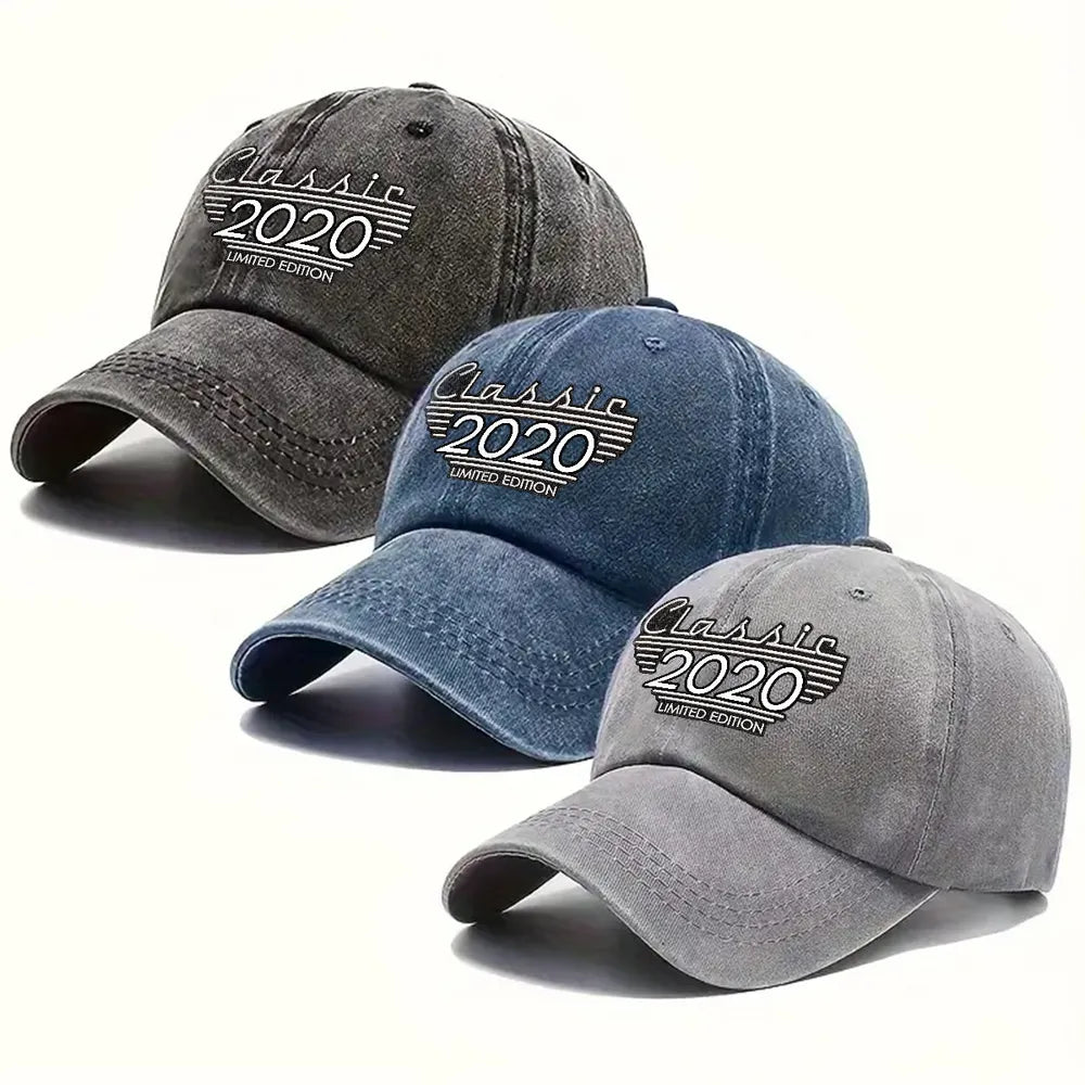 Personalized Washed Denim Baseball Cap, Custom Vintage Look Unique Gift for Dad or Friend