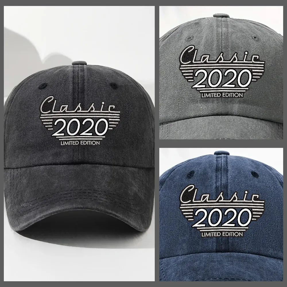 Personalized Washed Denim Baseball Cap, Custom Vintage Look Unique Gift for Dad or Friend