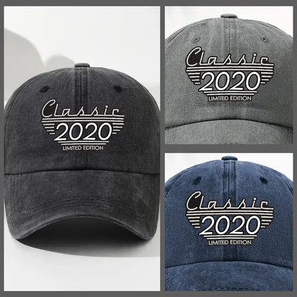 Personalized Washed Denim Baseball Cap, Custom Vintage Look Unique Gift for Dad or Friend