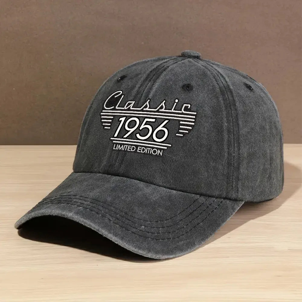 Personalized Washed Denim Baseball Cap, Custom Vintage Look Unique Gift for Dad or Friend