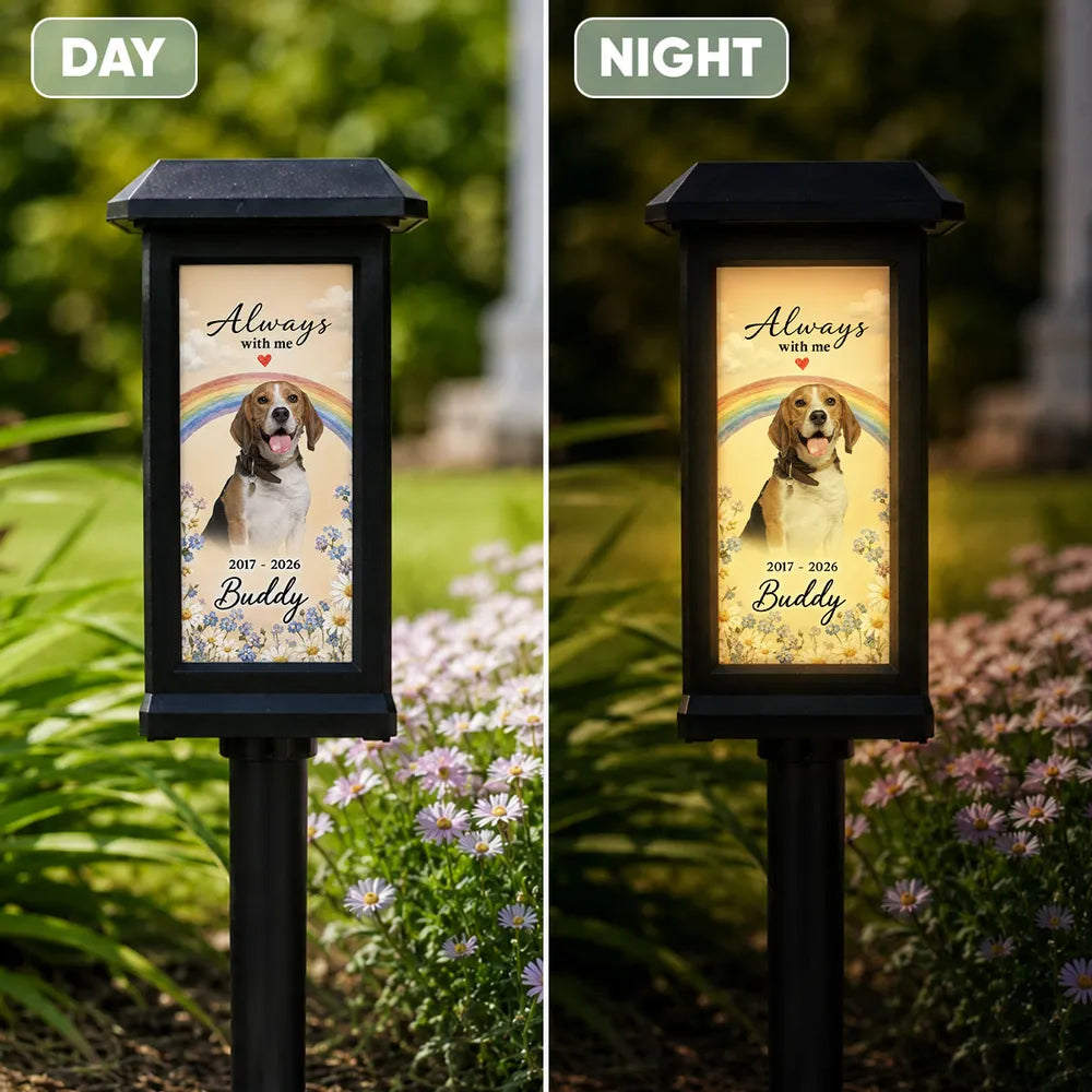 Personalized Pet Memorial Solar Garden Stake Light, Sunflower Dog Tribute, Unique Sympathy Gift for Pet Owners