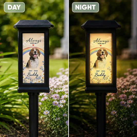 Personalized Pet Memorial Solar Garden Stake Light, Sunflower Dog Tribute, Unique Sympathy Gift for Pet Owners