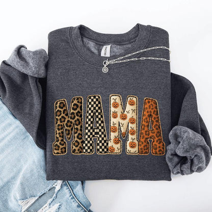 "Mama" Halloween Crewneck Sweatshirt