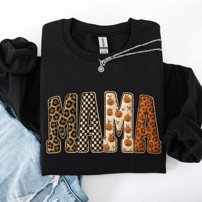 "Mama" Halloween Crewneck Sweatshirt