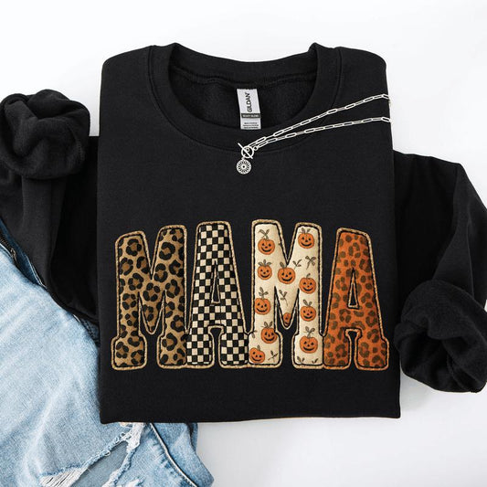 "Mama" Halloween Crewneck Sweatshirt