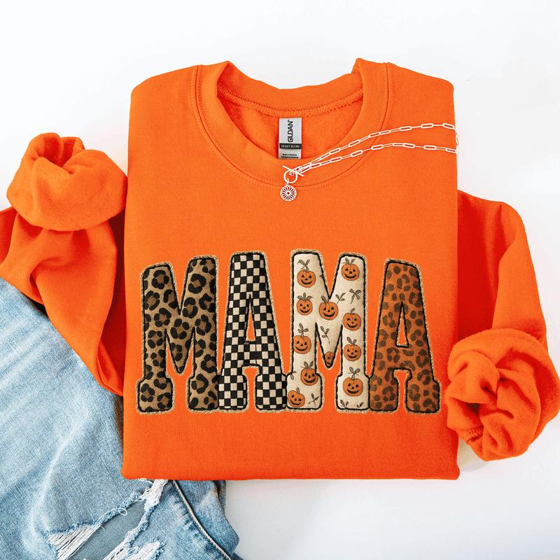 "Mama" Halloween Crewneck Sweatshirt