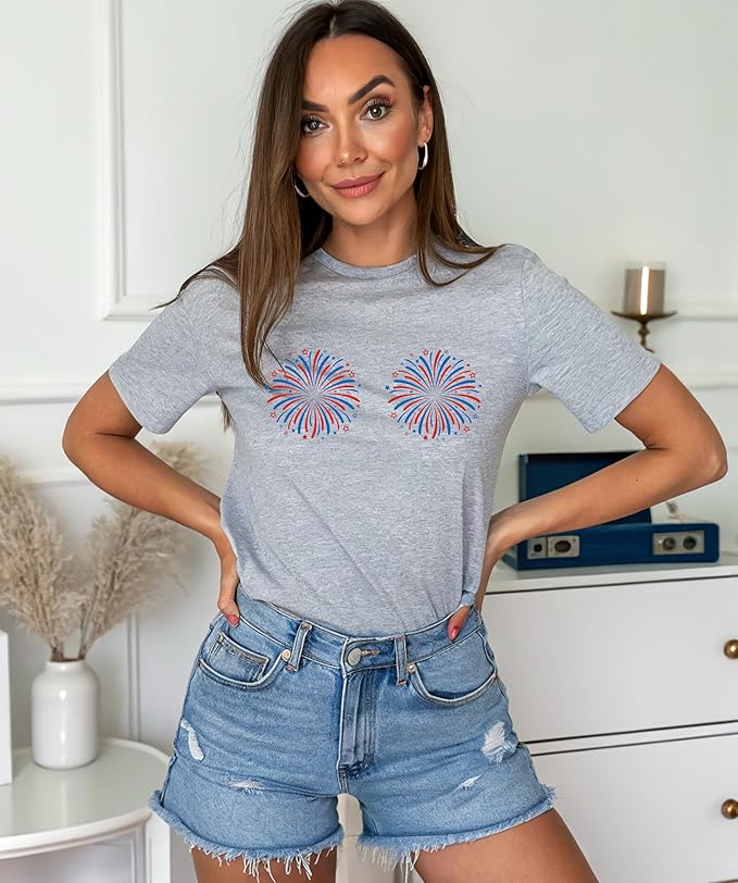 Just Here for the Fireworks Independence Day Tee