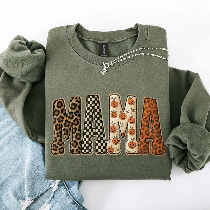 "Mama" Halloween Crewneck Sweatshirt