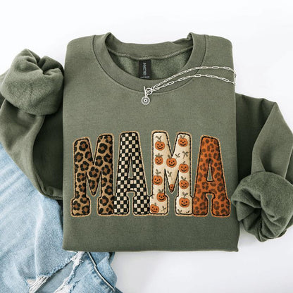"Mama" Halloween Crewneck Sweatshirt