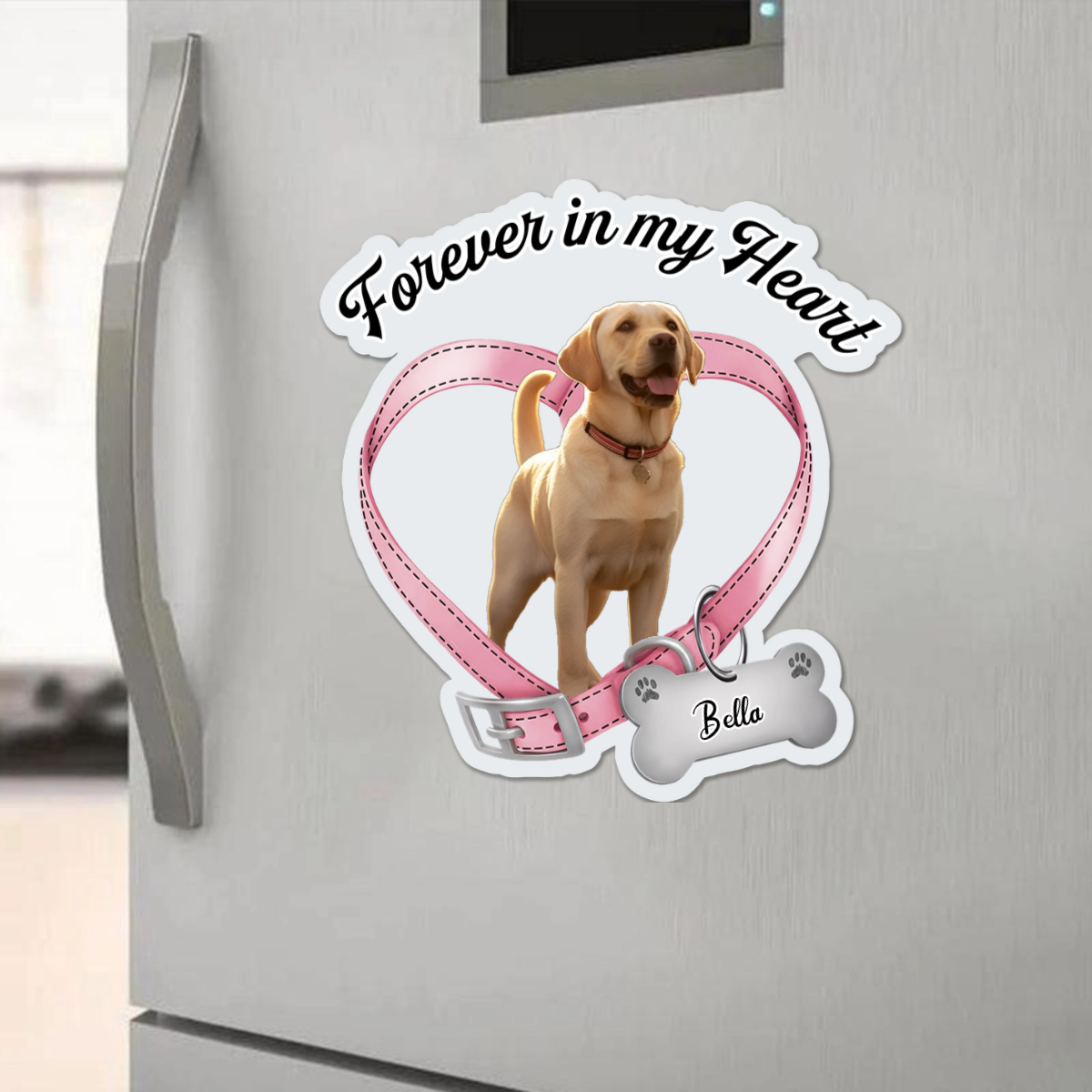 Custom Photo Forever In My Heart Pet Memorial Car Sticker