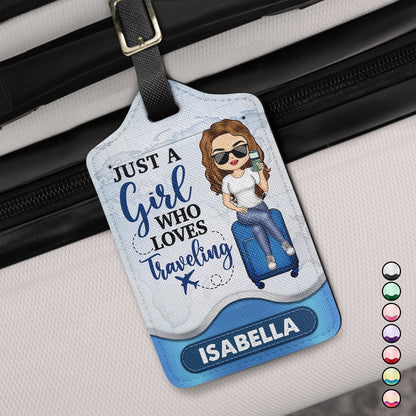 Custom Leather Luggage Tag - Perfect Gift for Travel Lovers, Personalized with Name