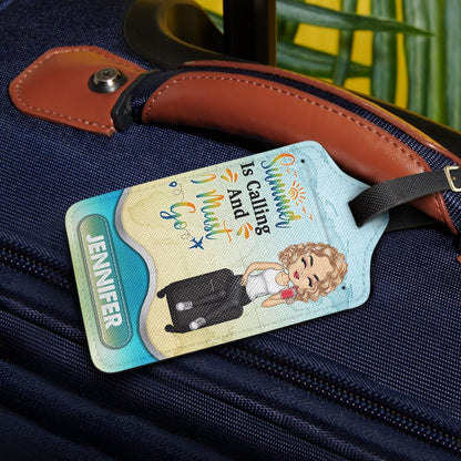 Custom Leather Luggage Tag - Perfect Gift for Travel Lovers, Personalized with Name