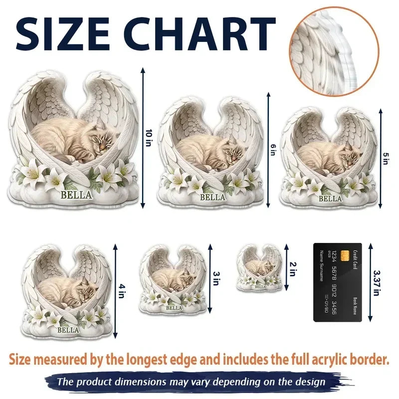 Custom Sleeping Pet Angel Acrylic Magnet