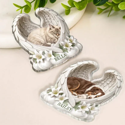 Custom Sleeping Pet Angel Acrylic Magnet