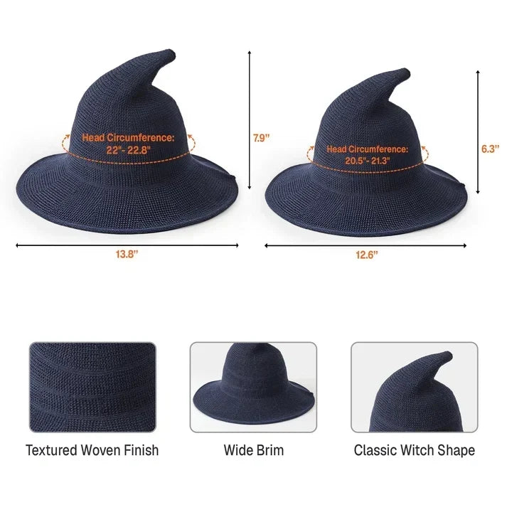 Knitted Witch Hat, Personalized Trick or Treat Keepsake, Creative Halloween Gift for Kids