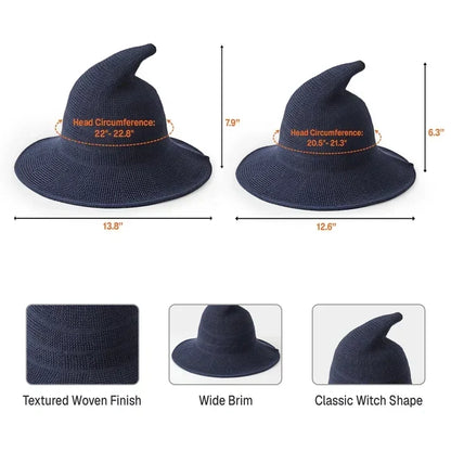 Knitted Witch Hat, Personalized Trick or Treat Keepsake, Creative Halloween Gift for Kids
