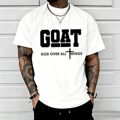 GOAT “God Over All” 100% Cotton Oversized Christian Streetwear T-Shirt
