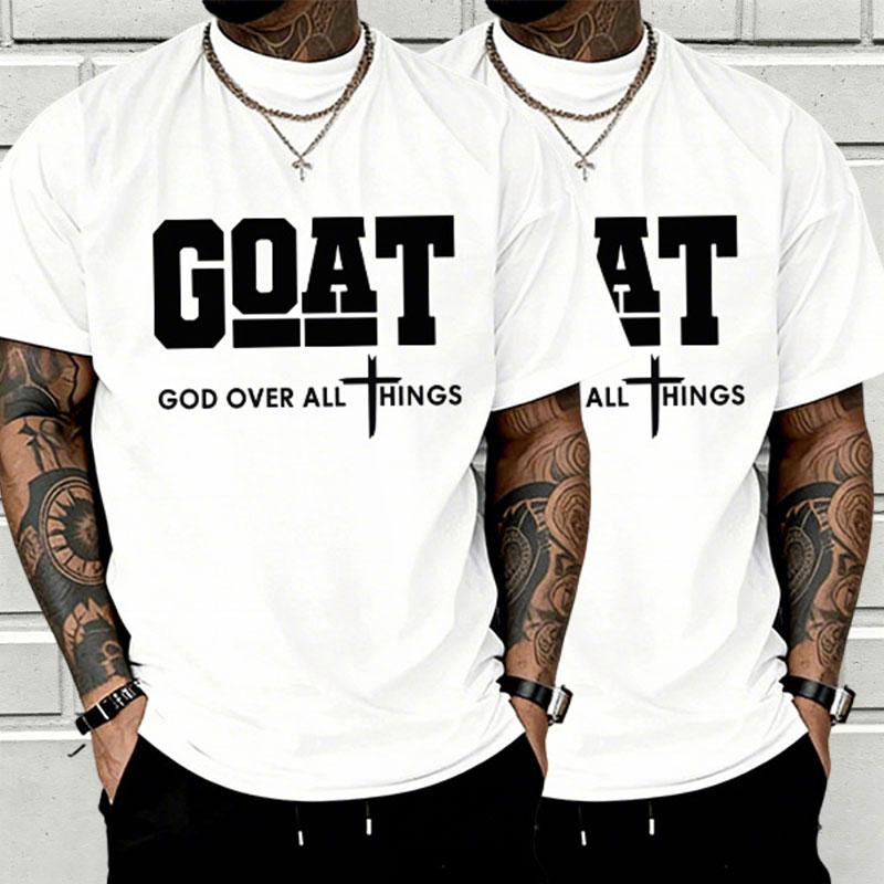 GOAT “God Over All” 100% Cotton Oversized Christian Streetwear T-Shirt