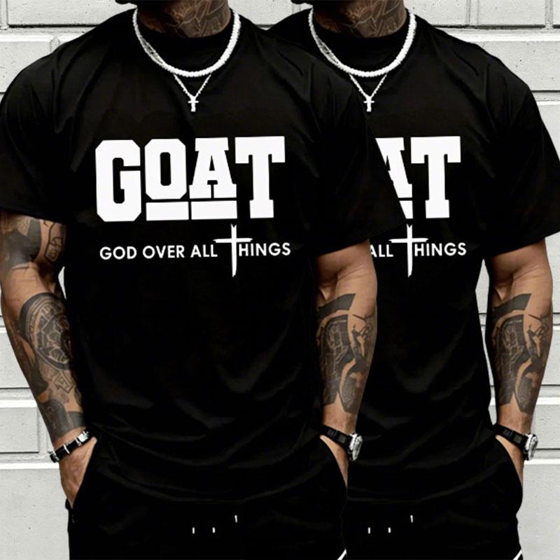 GOAT “God Over All” 100% Cotton Oversized Christian Streetwear T-Shirt