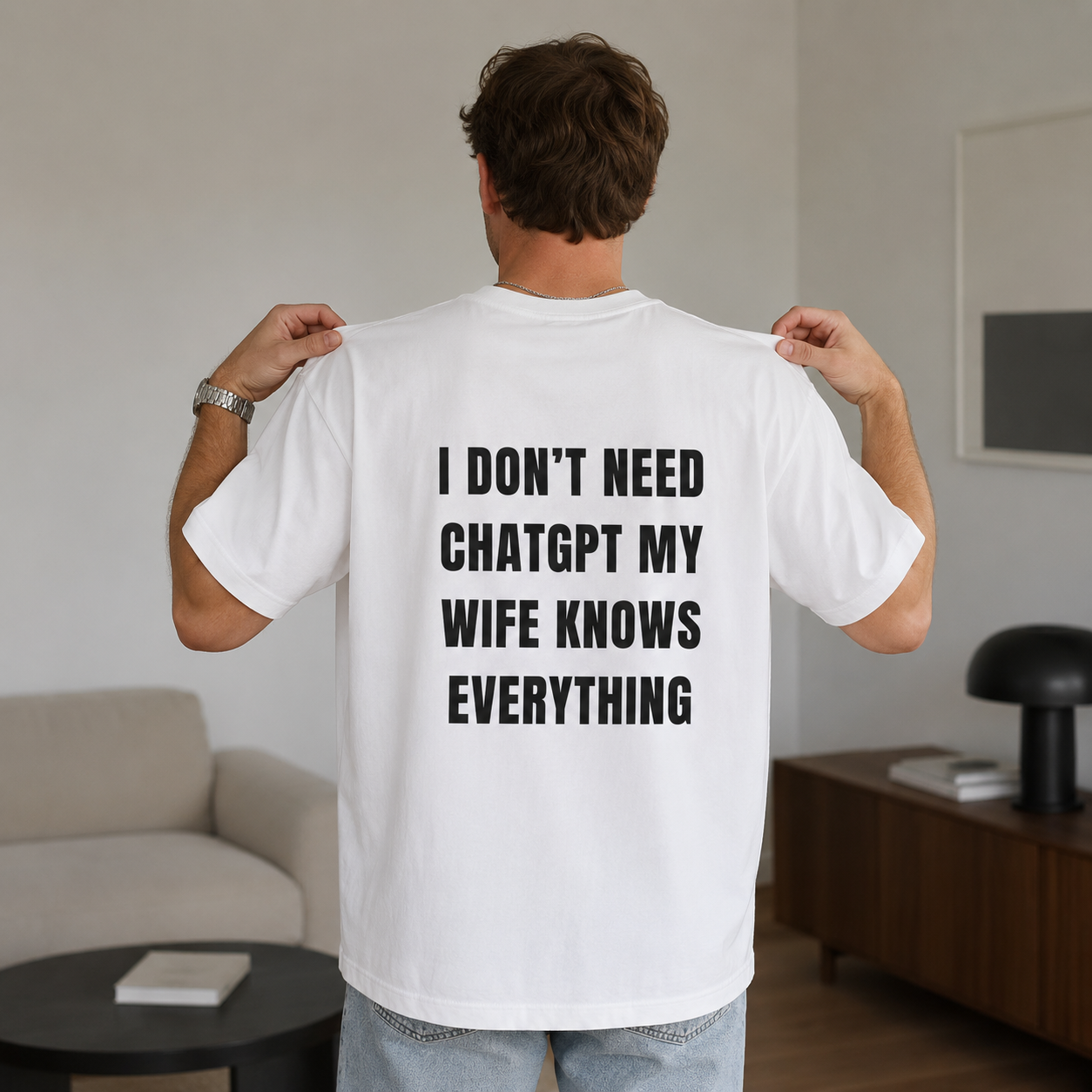 I Don't Need ChatGPT My Wife Knows Everything T-shirt | Funny Couples Tee