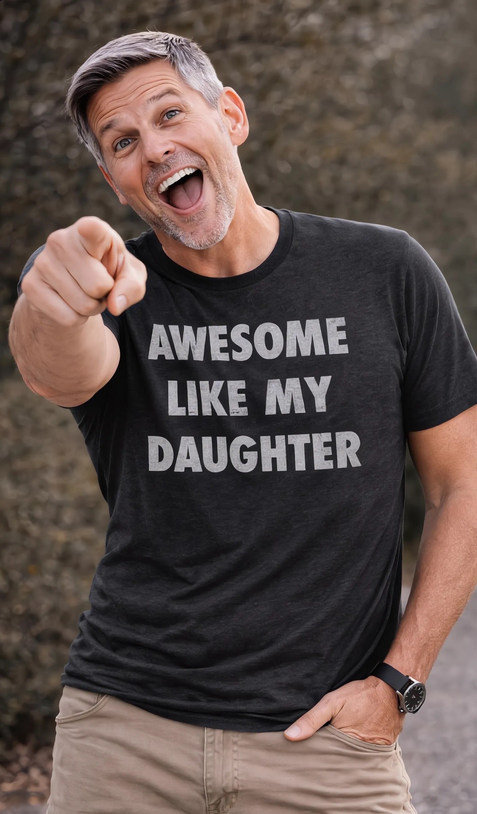 Awesome Like My Daughter Shirt Funny Men Dad Fathers Day T-Shirt