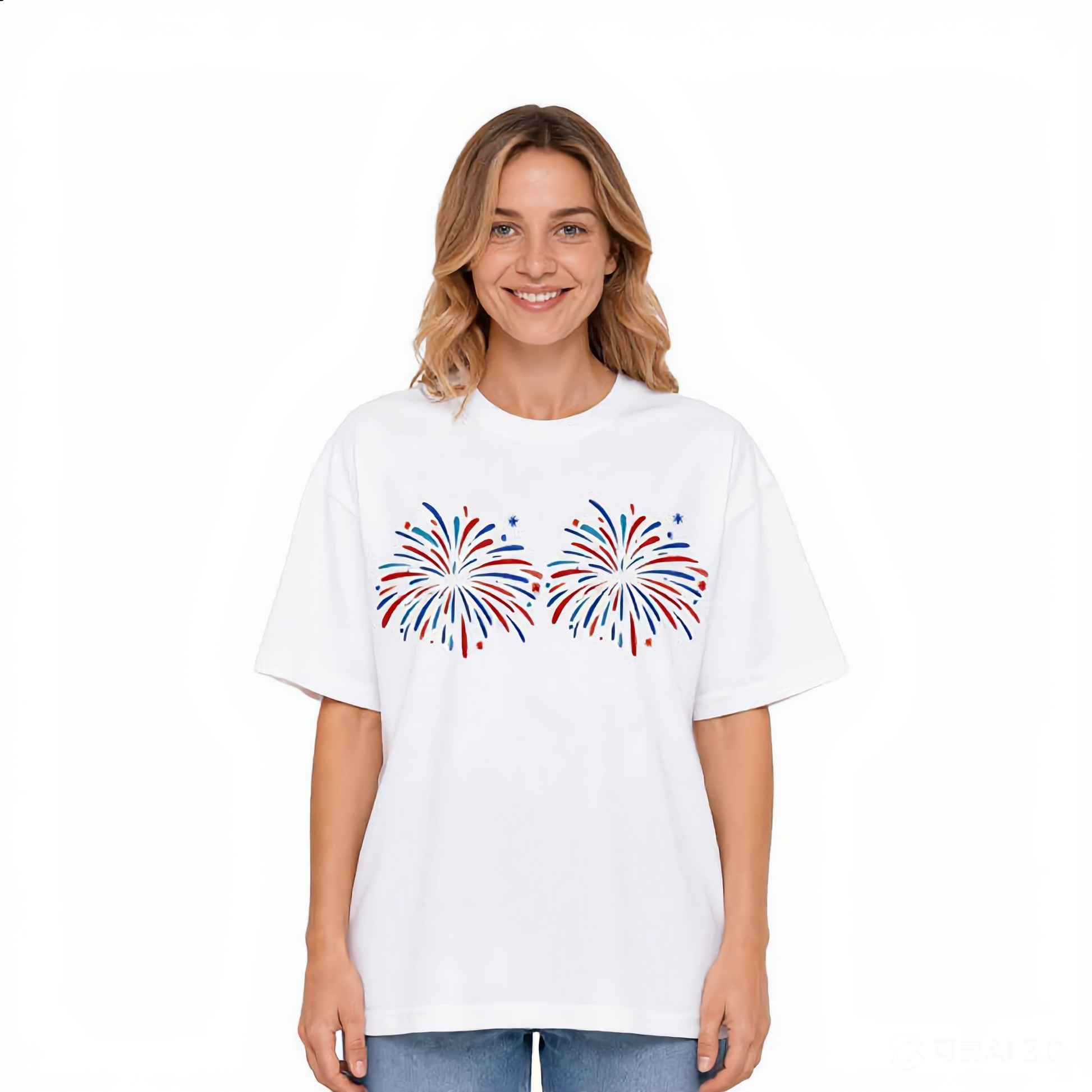 Just Here for the Fireworks Independence Day Tee