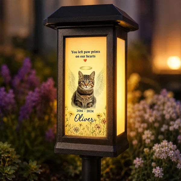 Personalized Pet Memorial Solar Garden Stake Light, Sunflower Dog Tribute, Unique Sympathy Gift for Pet Owners